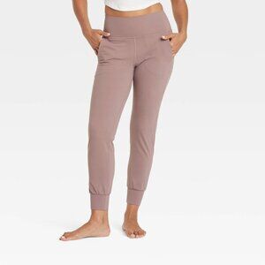 All In Motion XS Womens Jogger Pants High Rise Quick Dry Light Brown